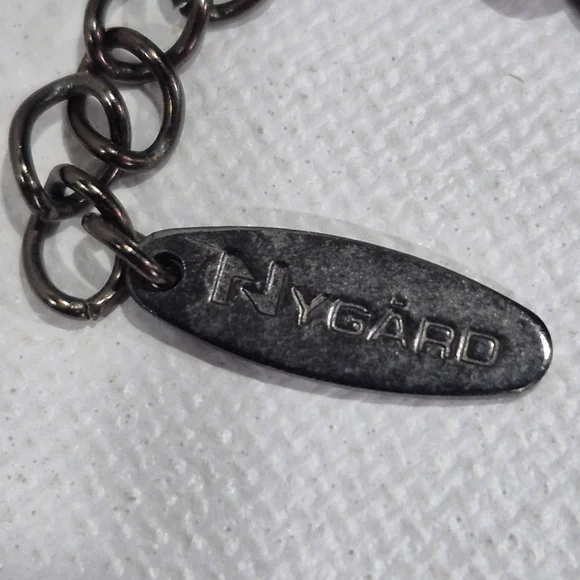 Sleek Black Nygard Teardrop Pendant Necklace - Picture 5 of 8